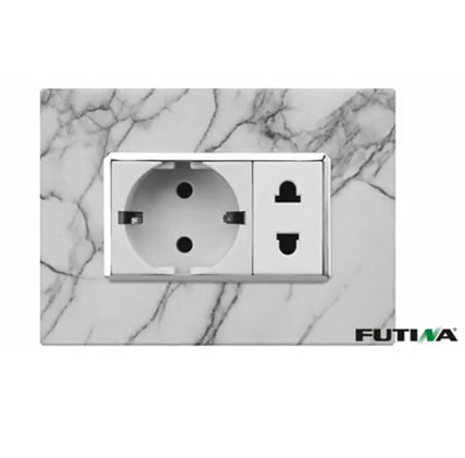 Futina Italienischer Standard Flach platten schalter Und Steckdosen Verdrahtung Gerät Mit Bunte Platte H100s